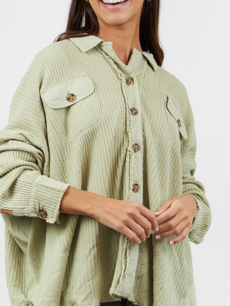 Camisa Verde Mujer Cozy