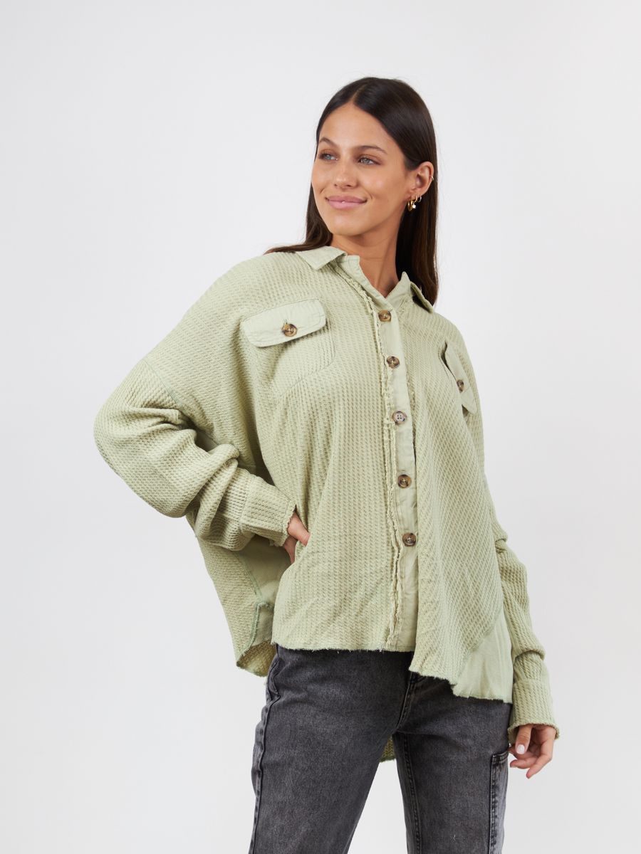 Camisa Verde Mujer Cozy