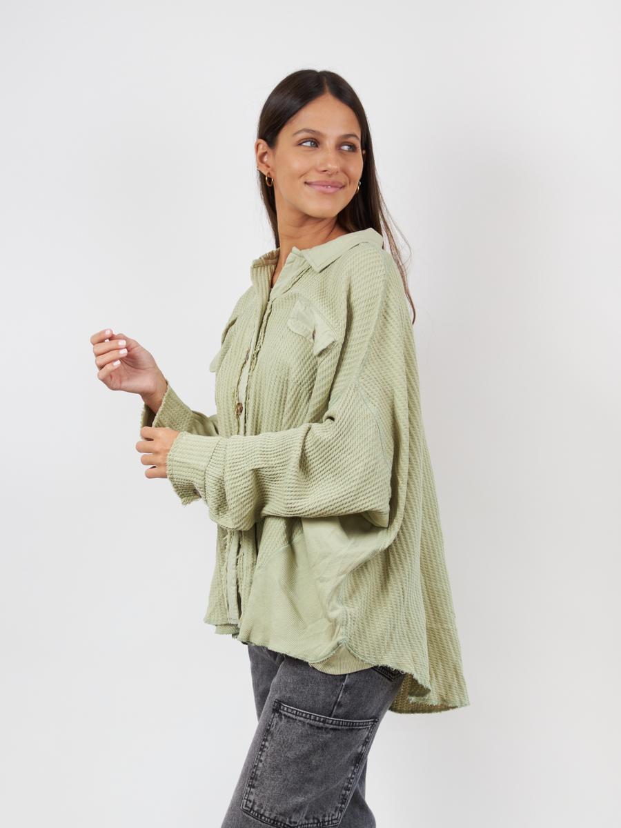 Camisa Verde Mujer Cozy