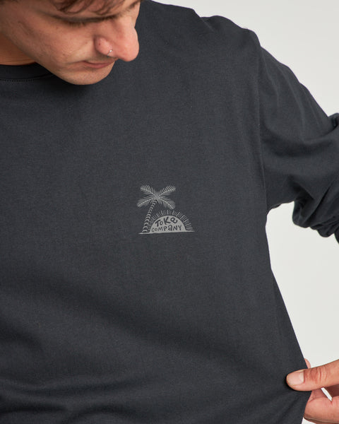 Polera Negra Manga Larga Company