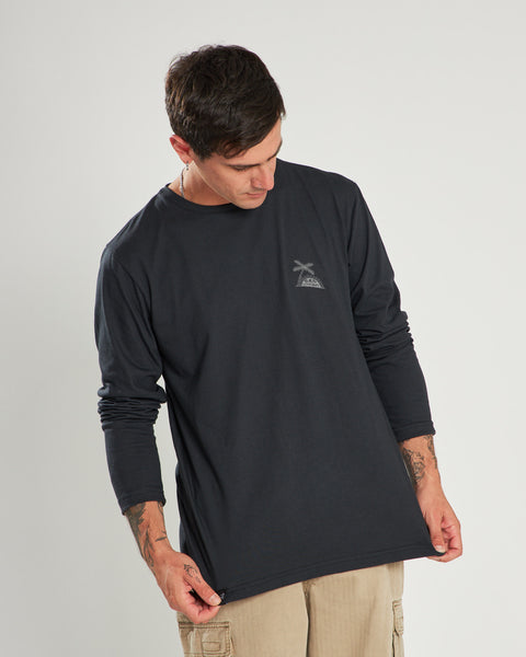 Polera Negra Manga Larga Company