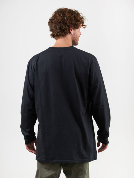 Polera Manga Larga Hombre Negra Shop Local