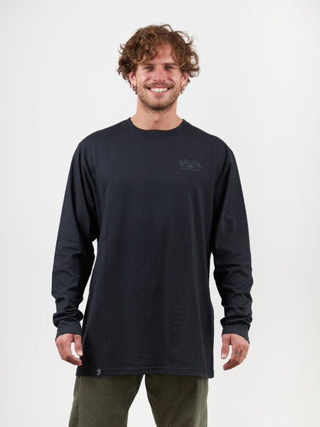 Polera Manga Larga Hombre Negra Shop Local