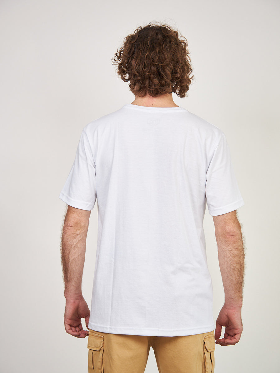 Polera con Bolsillo Blanca Manga Corta