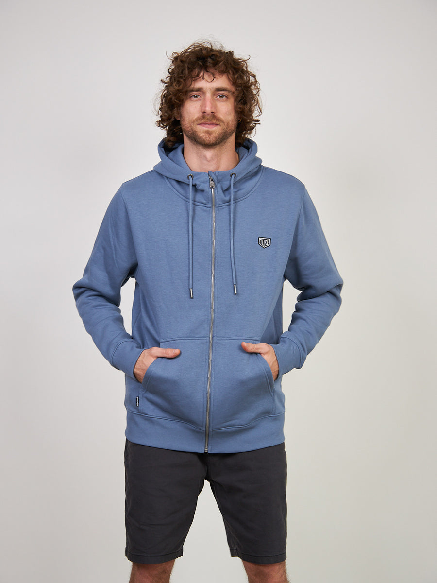 Poleron Azul Hombre Full Zipper