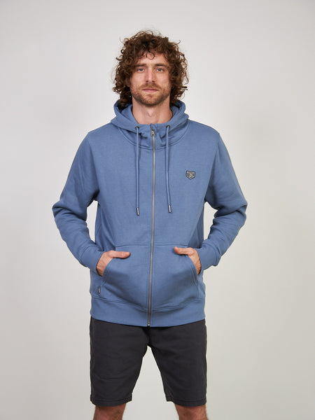 Poleron Azul Hombre Full Zipper