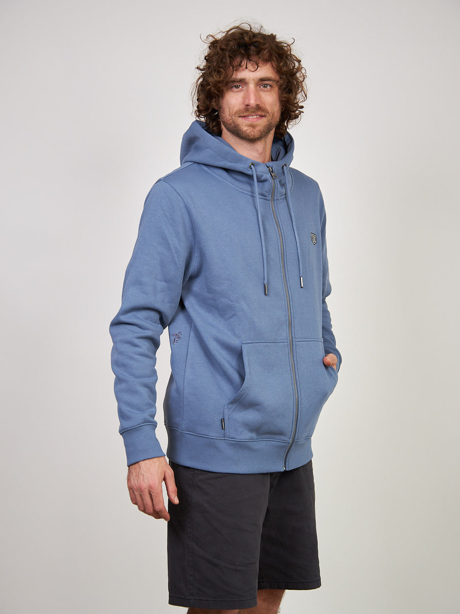 Poleron Azul Hombre Full Zipper