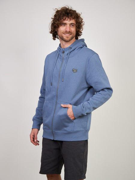 Poleron Azul Hombre Full Zipper