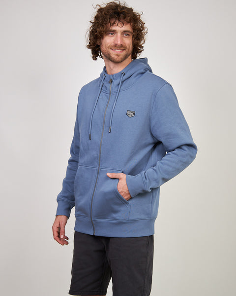 Poleron Azul Hombre Full Zipper