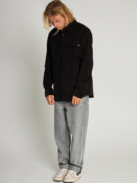 Camisa Cotelé Hombre Freeman Negra