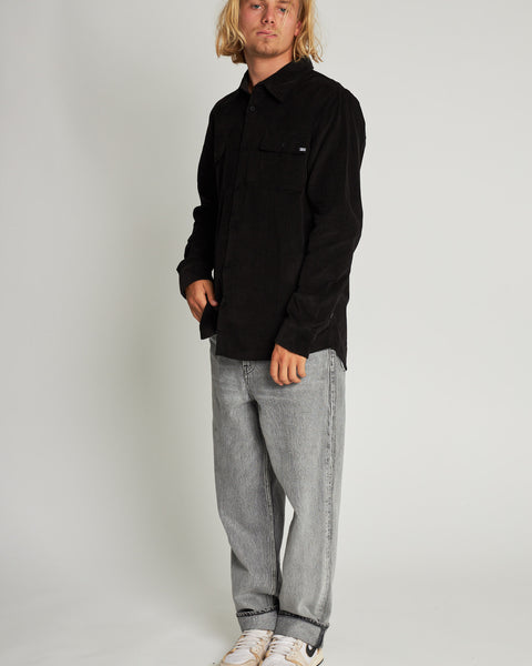 Camisa Cotelé Hombre Freeman Negra