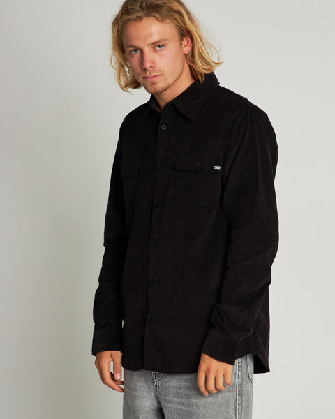 Camisa Cotelé Hombre Freeman Negra