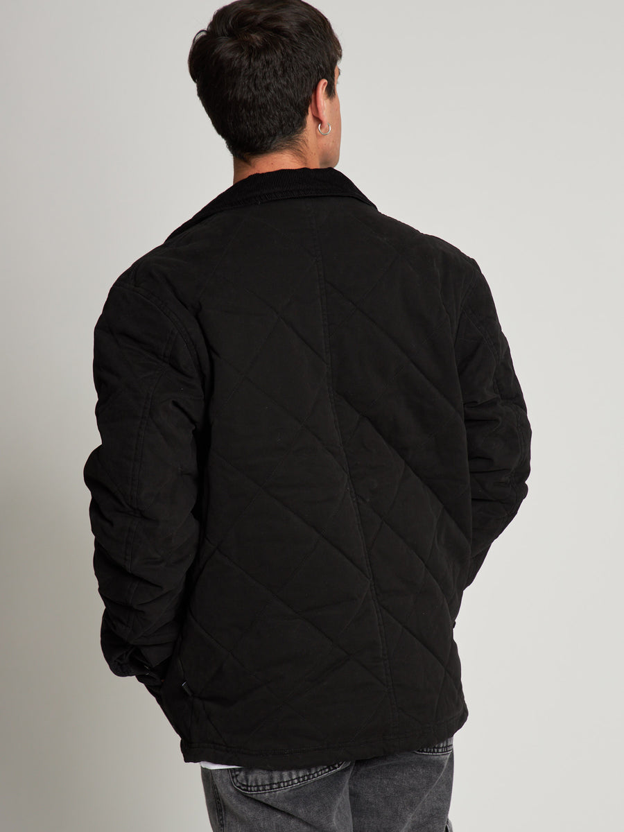 Chaqueta Negra Hombre Canvas Basket