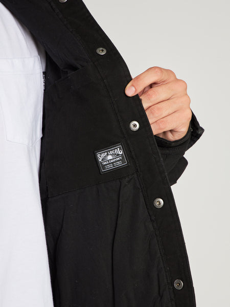 Chaqueta Negra Hombre Canvas Basket
