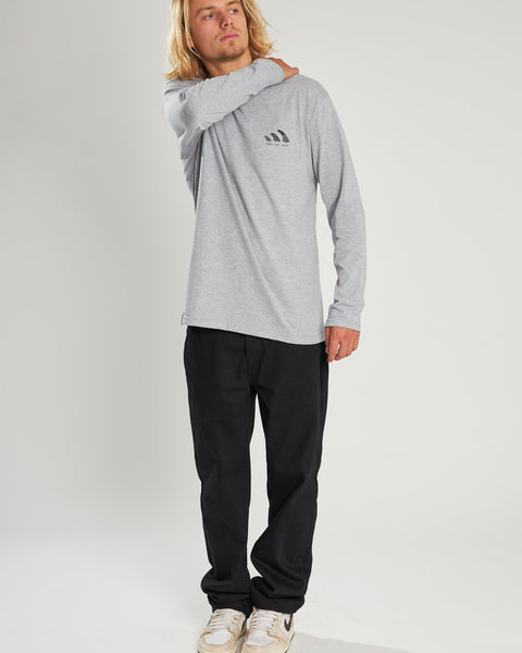 Polera Gris Claro Manga Larga Quilla