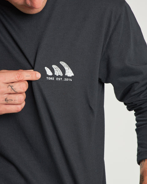 Polera Negra Manga Larga Quilla