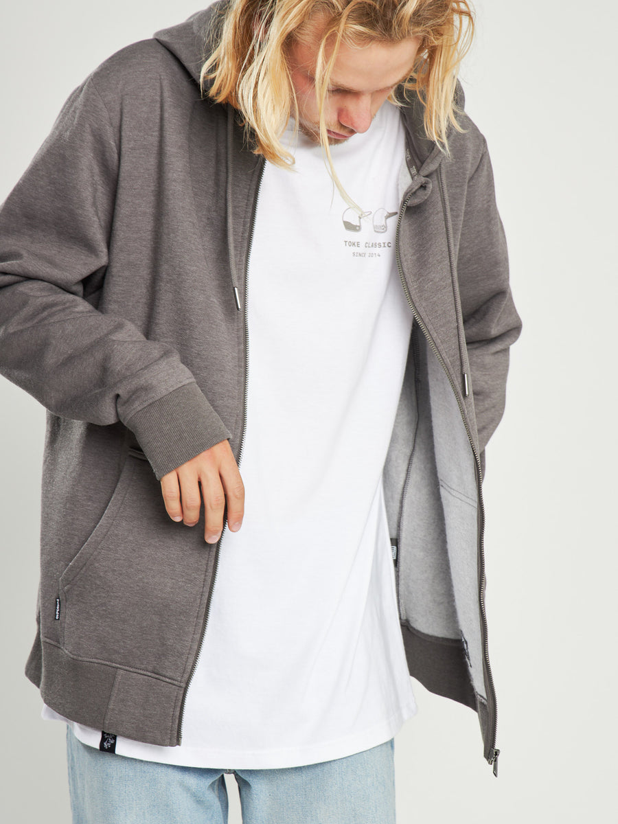 Poleron Gris Con Cierre Full Zipper